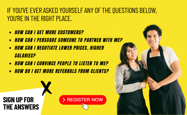 Example of A Sign Up Box With Questions As Hooks