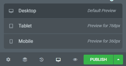 Elementor on WordPress makes mobile preview easy