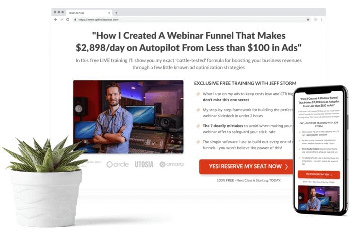 Snap up email and info leads easily with this landing page