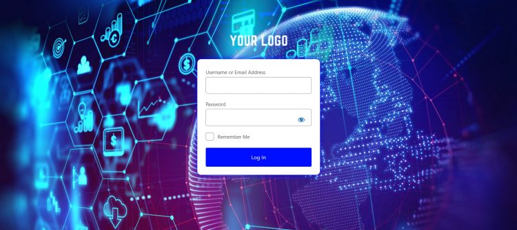 Blue and purple hues in this WordPress custom login page design without a plugin