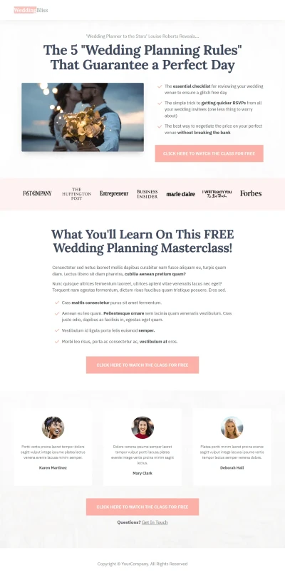Use this automated landing page for your opt-in lead generation